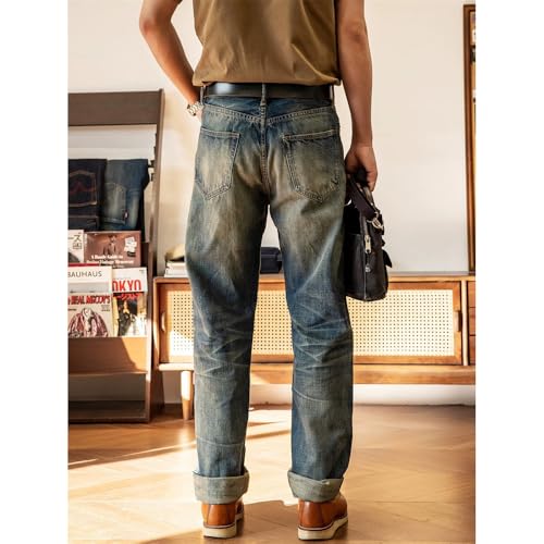 Red Tornado Dark Wash American Retro Selvedge Denim Jeans4