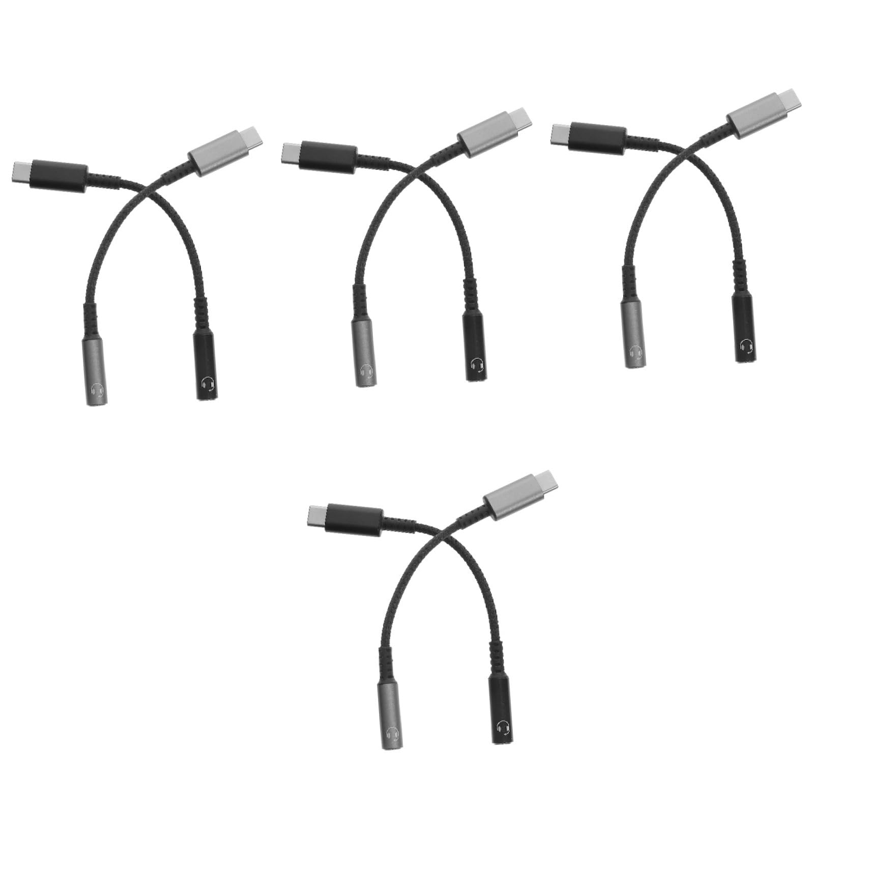 Housoutil 4 Sätze Typ C Auf 3 5 Mm Audio-Adapter Kopfhöreranschluss Konverter Für Lichtdesign 2 Stück * 4