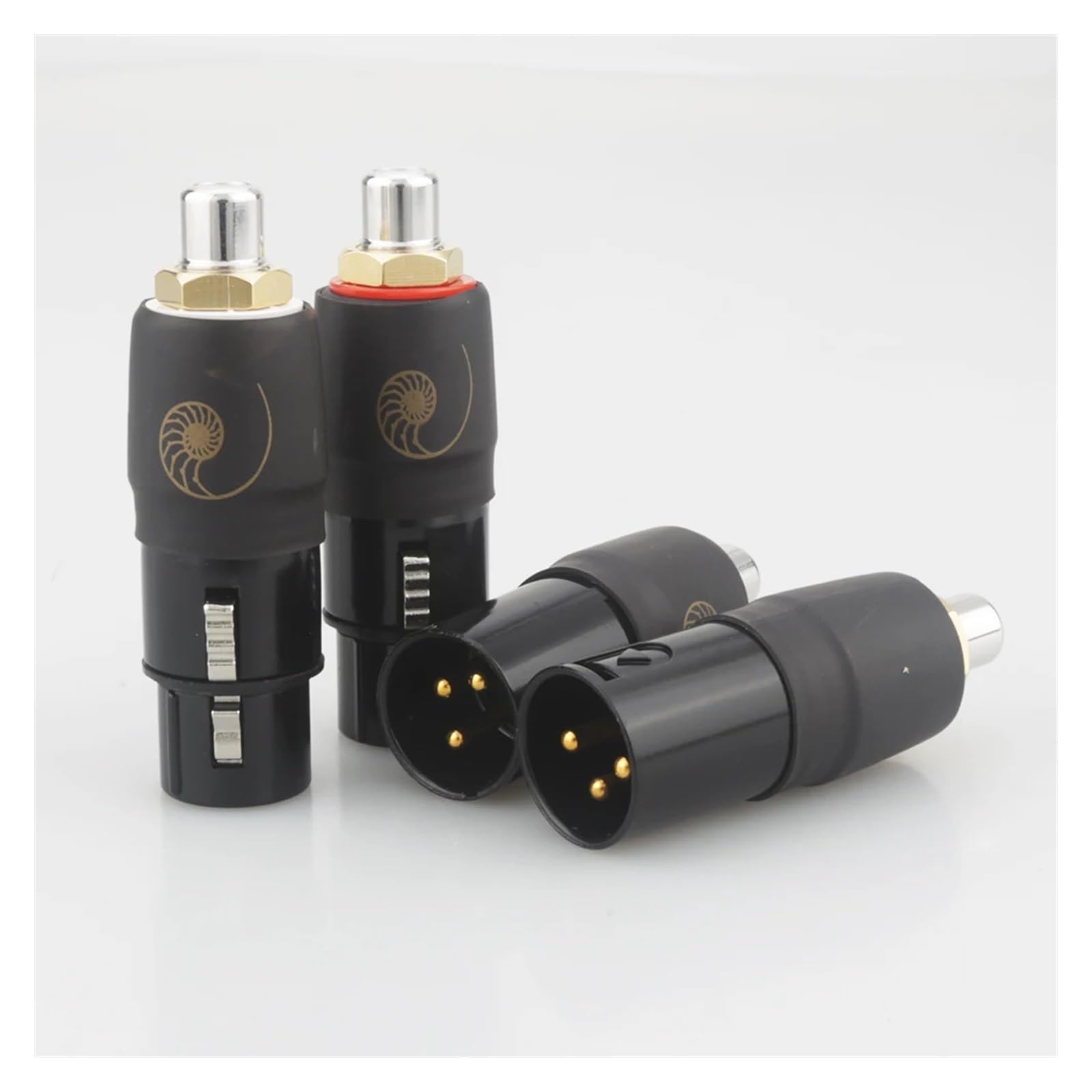 XLR 3 Pin Female/Male To RCA Audio Jack Adapter Plug Connector XLR To RCA Socket(2male 2 female)