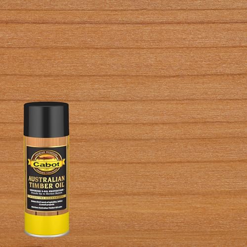 Image of Cabot Australian Timber Oil Wood Stain and Protector, Honey Teak, 12 oz Aerosol Can