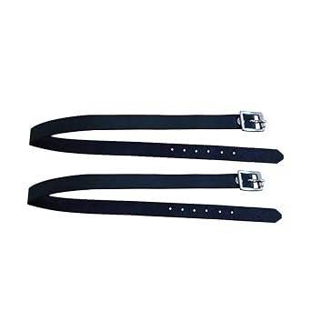 Adjustable PU Leather Spur Straps with Metal Buckles, 2-Pack for Cowboy Boots, Equestrian Riding Safety & Decoration, Perfect Gift for Horse Riders