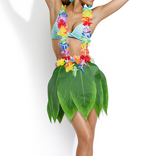 Leegleri 43398-25873 Ti Leaf Hula Skirt Hawaiian Luau Green Grass Skirt thumb #1