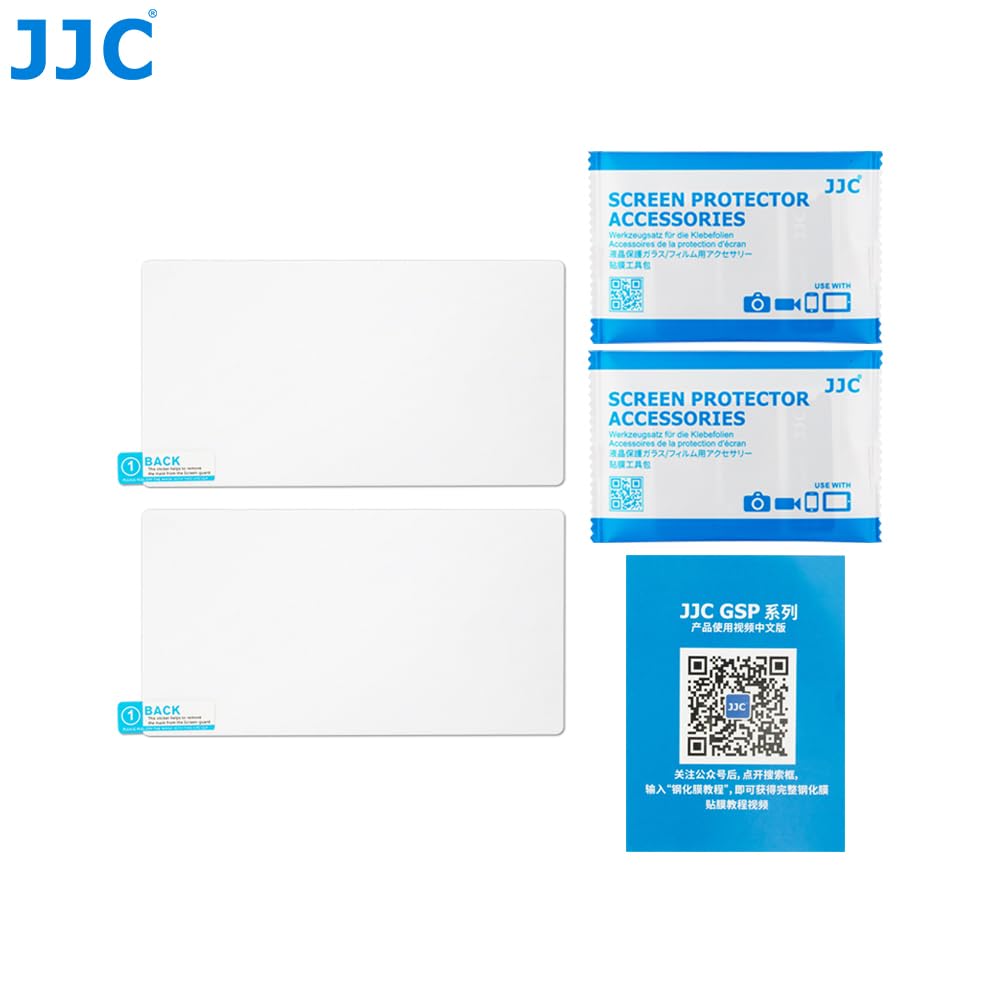 JJC (2 Pack) Protezione dello schermo in vetro temperato per DJI RC (RM330)/RC2 (RM331) Controller per Air3, Mini 4 Pro, Mini 3 Pro, Mavic 3 Cine, Mavic 3 Ultra-Sottile HD, Anti-Graffio Senza Bolle