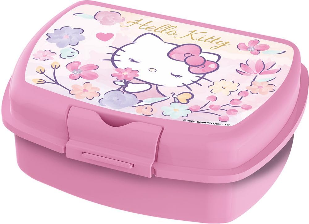 TataWay in viaggio si cresce Urban Hello Kitty Sandwich Box - Practical and Compact for Sandwiches and Snacks, Modern and Safe Design for Children