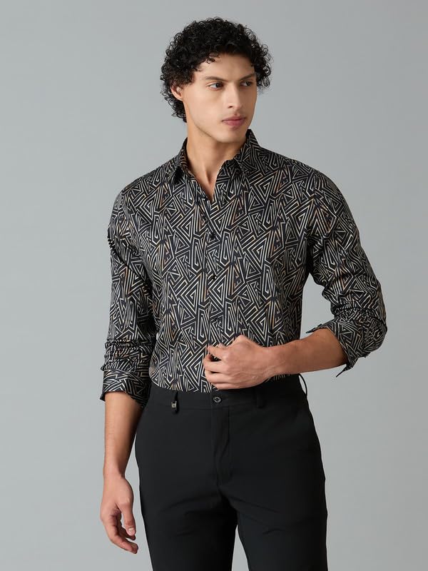 Image of MARK & ALBERT Men's Slim Fit Cotton Formal Shirt