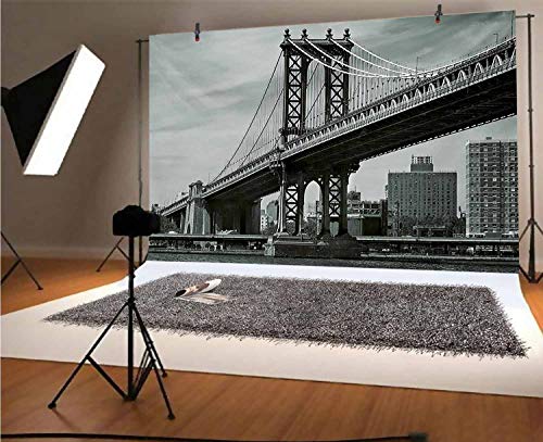New York 12x10 FT Vinyl Backdrop PhotographersBridge of NYC Vintage East Hudson River