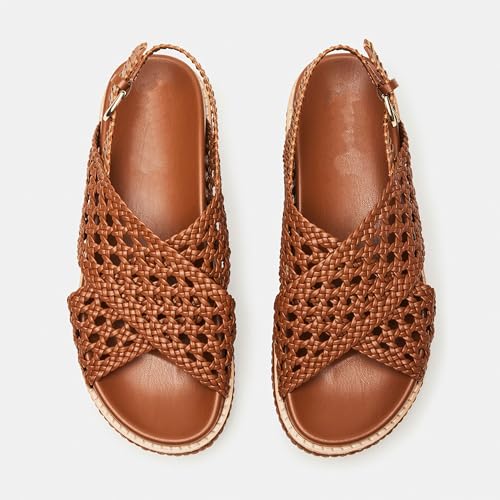 Woven Platform Sandals for Women Comfortable Open Toe Design with Breathable Material for Dressyor Casual Occasions4