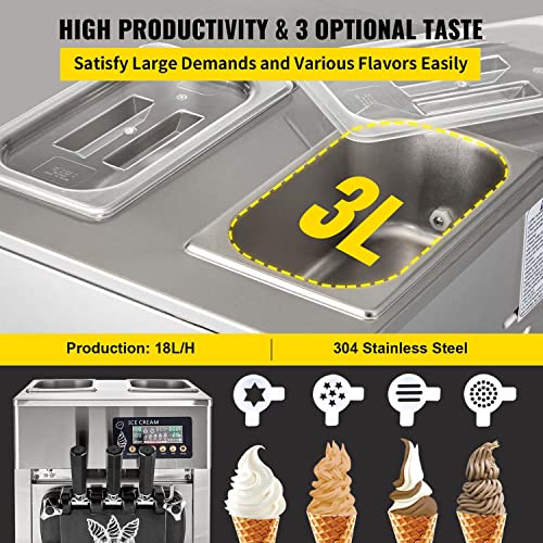 JODAIS Gewerbliche Eismaschine, 5 Gal/H Gewerbliche Eismaschine mit Zwei 3-Liter-Trichtern, 1200 W, 3… – Bild 6