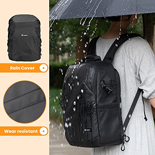 TARION Camera rugzak, waterdichte cameratas met 14 '' laptopcompartiment, professionele rugzak grote capaciteit met regenhoes voor DSLR SLR camera lens - Image 8