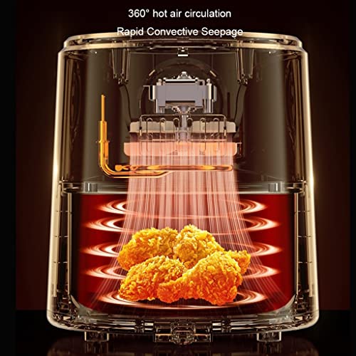 Luftfritteuse Doppelknopf-Luftfritteuse 4L große Kapazität Fritteuse Küchengeräte vollautomatische Luftfritteuse (Weiß 25,5 * 31,5 * 30 cm) (Weiß 25,5 * 31,5 * 30 cm) (Weiß 25,5 * 31,5 * 30 cm) – Bild 5