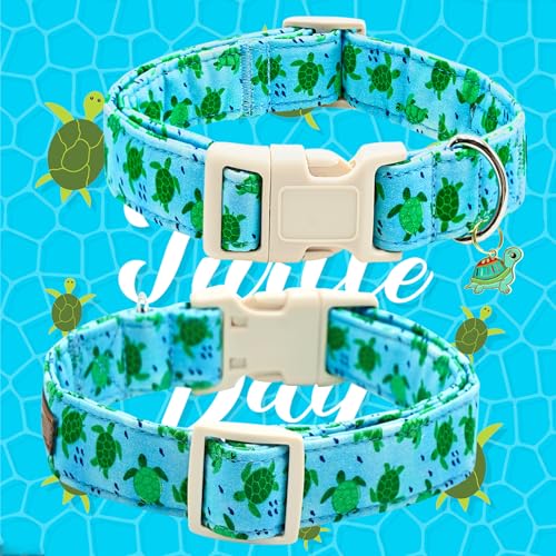 Collar para perro pequeño ajustable color tortugas marinas miniatura 4
