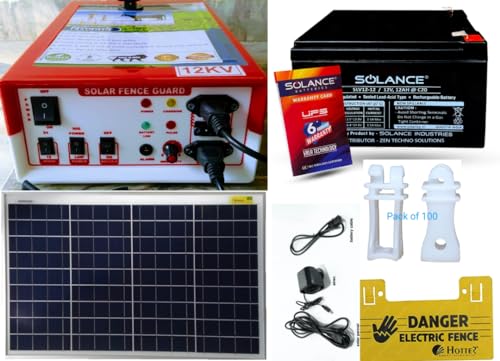 12KV 40Acre Solar Fencing AC DC Zatka/Jhatka Machine Set(12kv Mac...