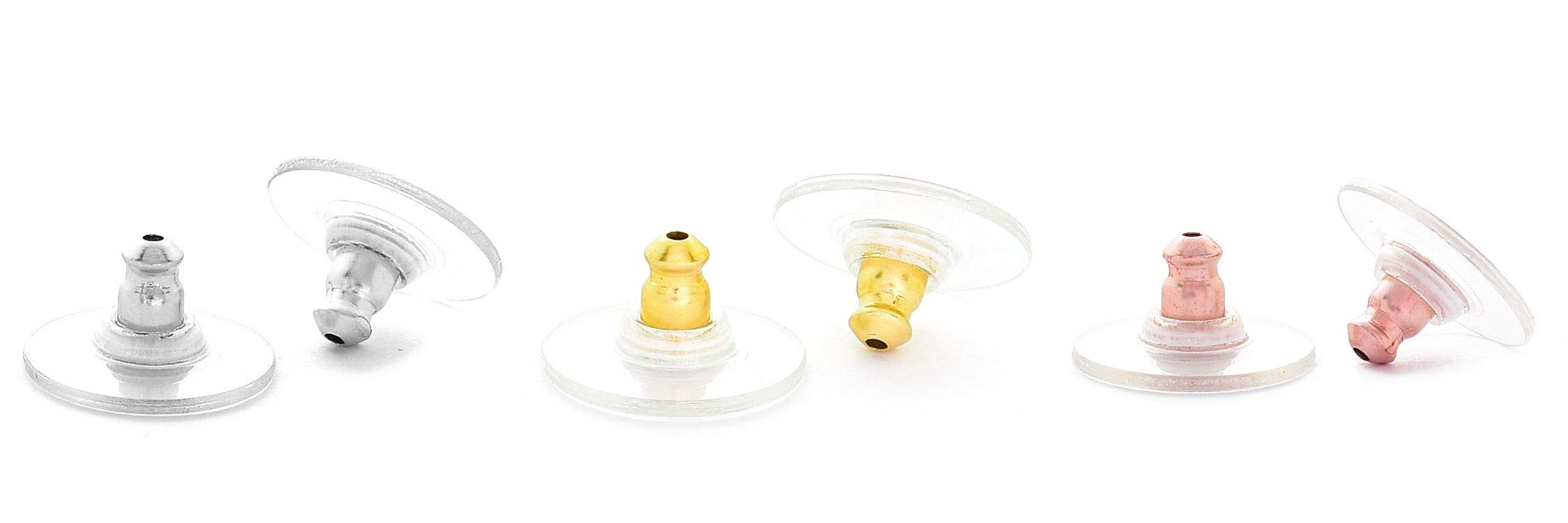 pewterhooterpewterhooter Women's 15 Pairs of Comfortable & Secure Earring Backs. (Three Colours)