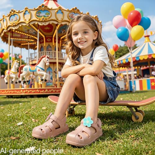 Image of ChayChax Toddler Classic Fisherman Sandals Boys Girls Closed Toe Water Pool Beach Sandal Naturally Splay