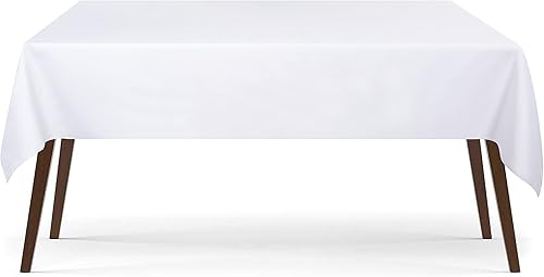 Miniatura 2 de THE BEER VALLEY Mantel rectangular de tela de poliéster lavable de 60 x 84 pulgadas, para uso diario, decoración de bodas, fiestas, comedor,