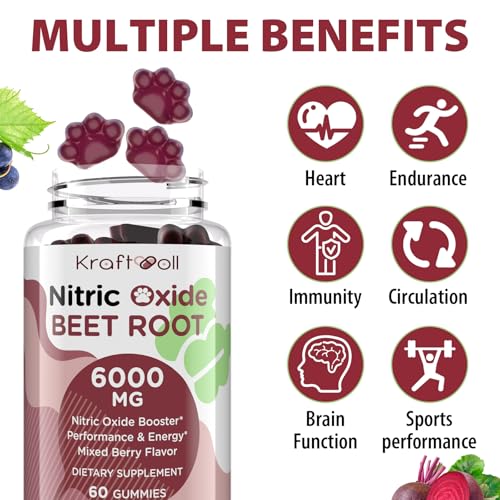 Kraftvoll Nitric Oxide Beet Root Gummies 6000Mg Supplements thumb #3