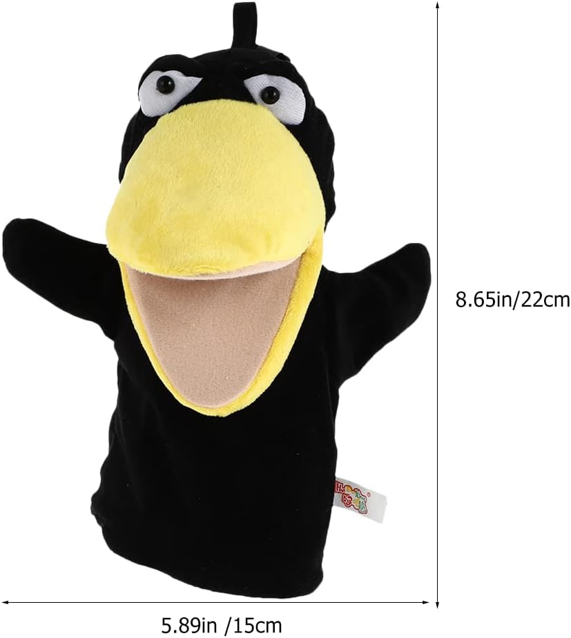 Cuervo Peluche Marioneta De Mano Cuervo De Peluche Juguete