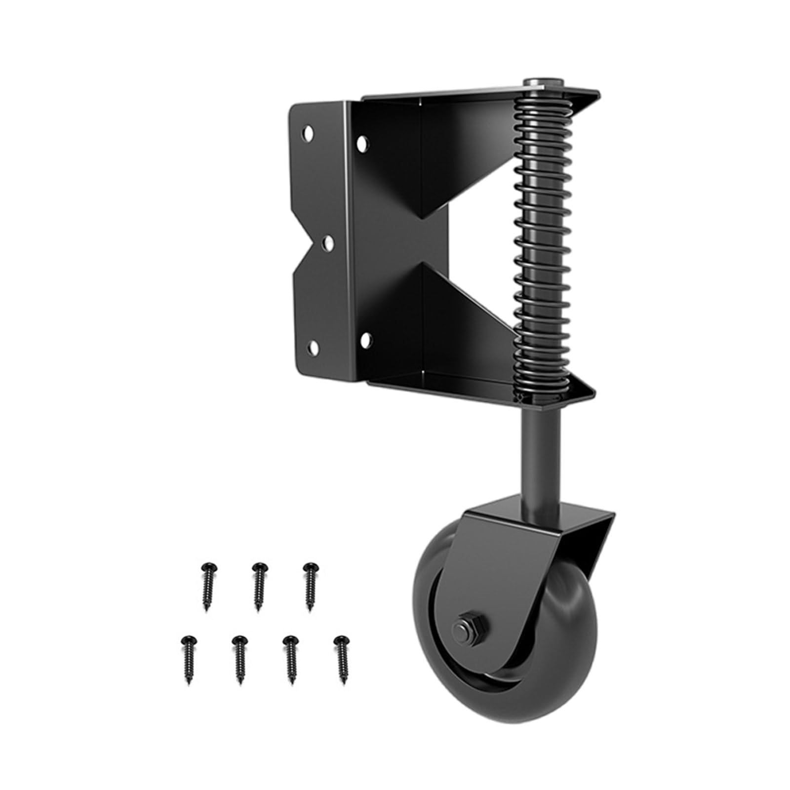 4" Spring Gate Wheel Adjustable Sliding Door Caster for Fence & Home Entrance Universal Gate Casters
