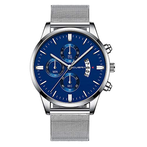 Preisvergleich Produktbild KiyomiQvQ Herren Lederband Luxusuhren Uhren Quarzwerk Einfach Ultradünne Spiegel Armbanduhren Business Dress Mode Trend Chronograph (G)