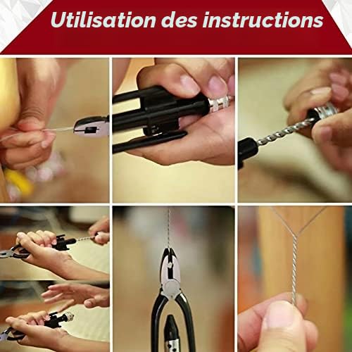 Pince tournante de 15 cm Pince universelle professionnelle Ingénieur Sécurité Haute Acier au Carbone Fil de sécurité Twist Pince torsadée Verrouillage Outil à main rapide