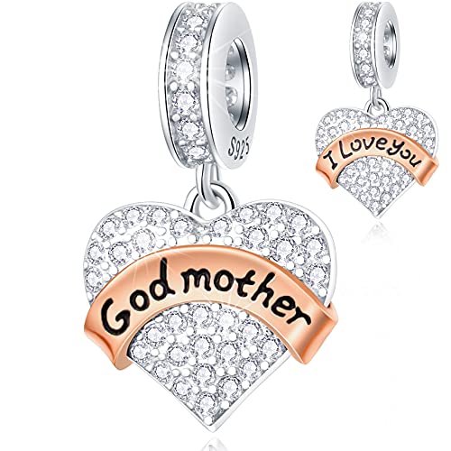 EMOSTAR Family Charms, 925 Sterling Silver Mother Father Daughter Son Sister Brother Godmother Nana Grandma Husband Wife Aunt Niece Cousin Uncle Best Friends, I Love You Dangle, fit European Bracelet
