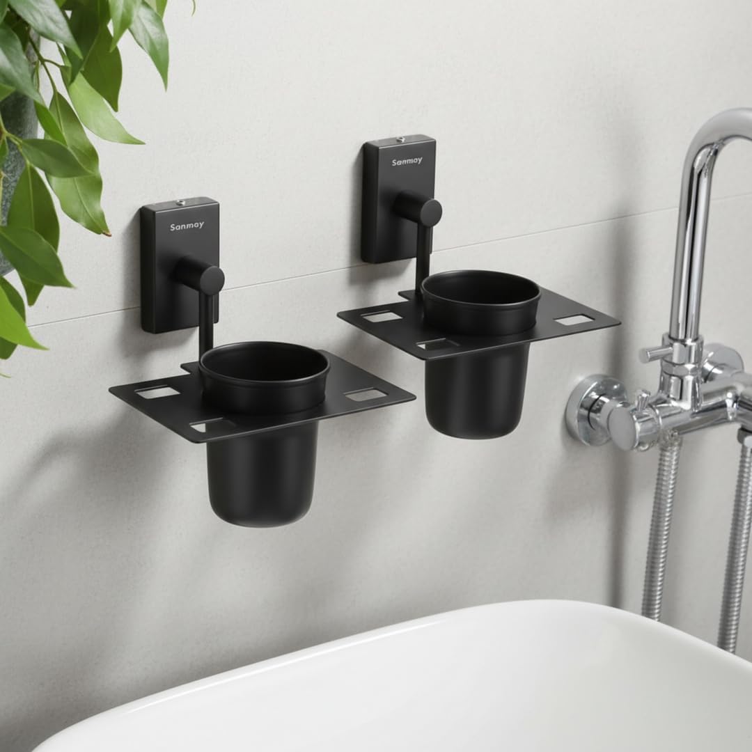 Wall Mounted Glass Holders - Stainless Steel -2