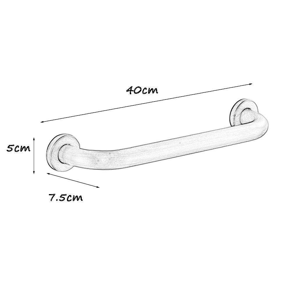 Barra de seguridad de baño – 30 cm antideslizante con ventosa para ancianos y discapacitados, barra de agarre de acero inoxidable pulido para seguridad de inodoro y ducha