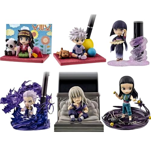 Keyhvao Illumi Zoldyck, Killua Zaoldyeck Figure 6 pezzi modello statua Alluka Zoldyck, Zeno Zorudikku Anime Figure PVC Materiale Desktop Decorazione Regali per i fan Keyhvao Illumi Zoldyck, Killua Zaoldyeck Figure 6 pezzi modello statua Alluka Zoldyck, Zeno Zorudikku Anime Figure PVC Materiale Desktop Decorazione Regali per i fan