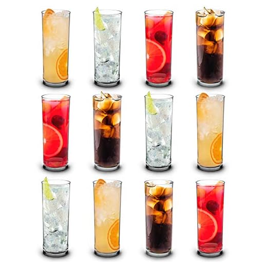 RB Vasos Tubo Plástico Premium Irrompible Reutilizable 25cl, Set de 12