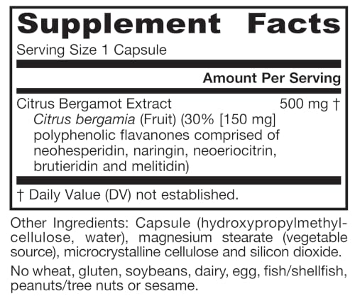 Jarrow Citrus Bergamot Supplement 500 mg, 120 Veggie Caps - image 9