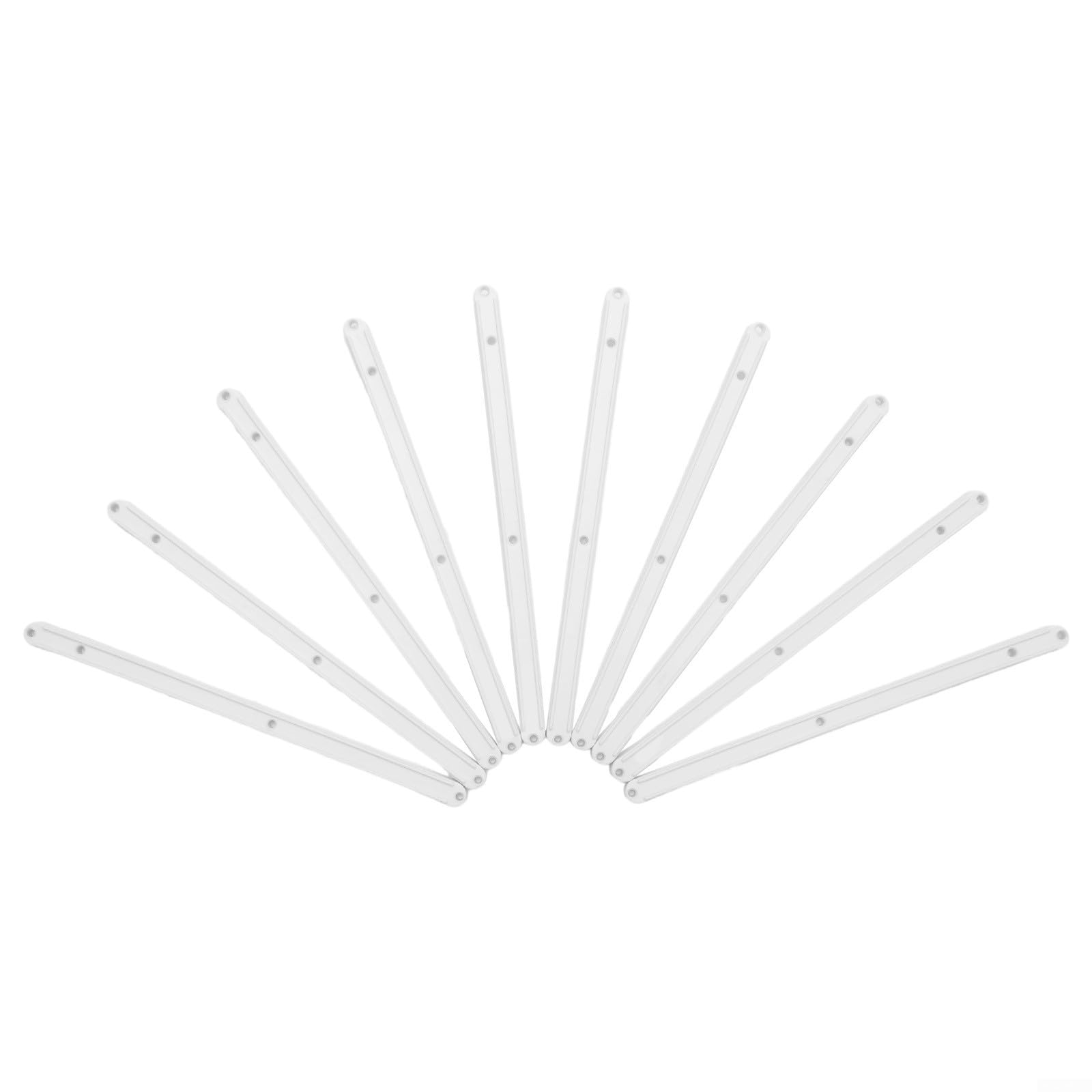 10Pcs Drawer Slides, Plastic Drawer Rail Slides Draw Runners Replacement Extension Drawer Slides Cabinet Drawer Slides(White-298mm)