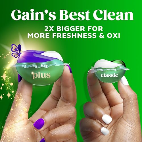 Image of Gain Plus Flings Liquid Laundry Detergent Pods, Gain's Best Clean, All-In-One Pacs, Moonlight Breeze Scent, 45 Count