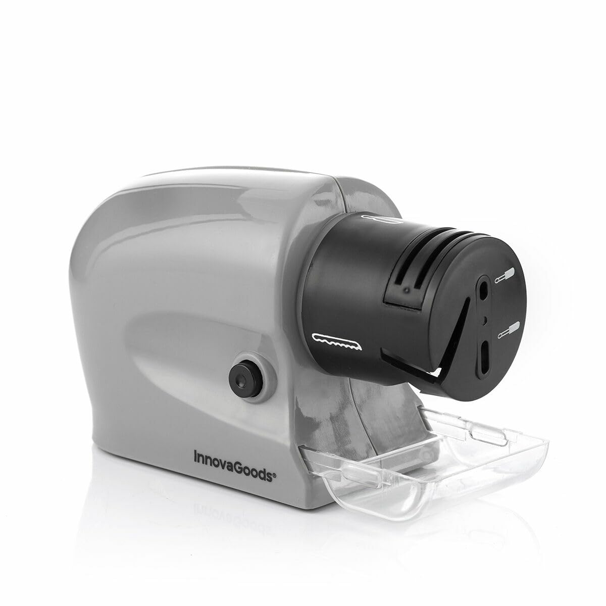 InnovaGoods | Afilador de cuchillos eléctrico multiusos 6 en 1 Esharp | Gris