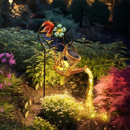 Luz solar iluminación solar jardín impermeable luces de sendero forma de pájaro 2