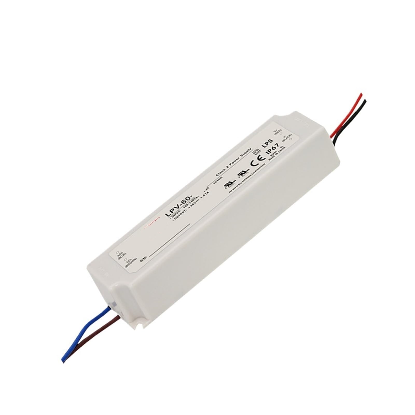 Alimentation LED LPV-60-12 12V 5A pour réparer un éclairage en panne