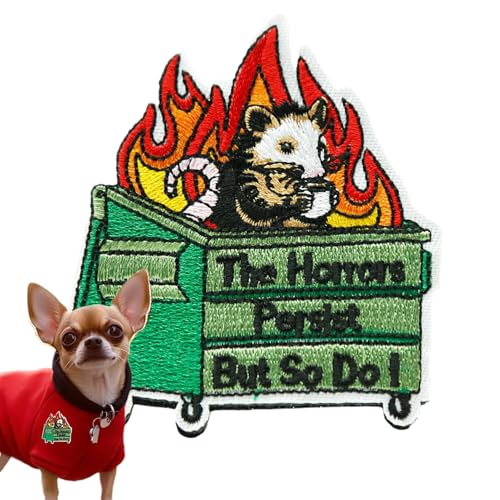 Walopola Morale Patches | Toppa ricamata con scritta "The Horrors Persist But So Do I", per borse, per abbigliamento, per giacche, gilet e da baseball