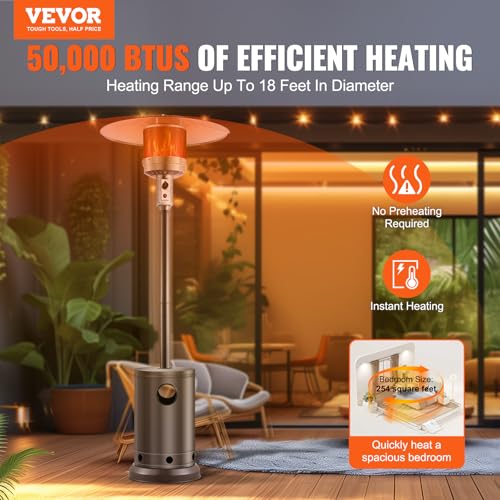 Vevorpatioheaterforoutdooruse50000btupropaneheatertallhammeredwithroundtabledesignmetalburnerandwheelsfixedoutdoorpatioflameheaterforpatiopartybackyardgardenbronze Urban Country Home Decor Vevor patio heater for outdoor use 50000btu propane heater tall hammered with round table design metal burner and wheels fixed outdoor patio flame heater for patio party backyard garden bronze urban country home decor