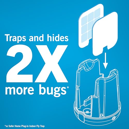 Image of Safer Home Catch 360 Cordless Flying Insect Trap, UV LED Light, Chemical-Free, 10 Day Rechargeable Battery, Effective Fruit Fly Traps for Indoors, Gnat Traps for House Indoor, 1 Device + 6 Glue Cards