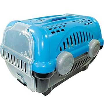 Furacão Pet Luxo Caixa de Transporte, Azul/Cinza, 2