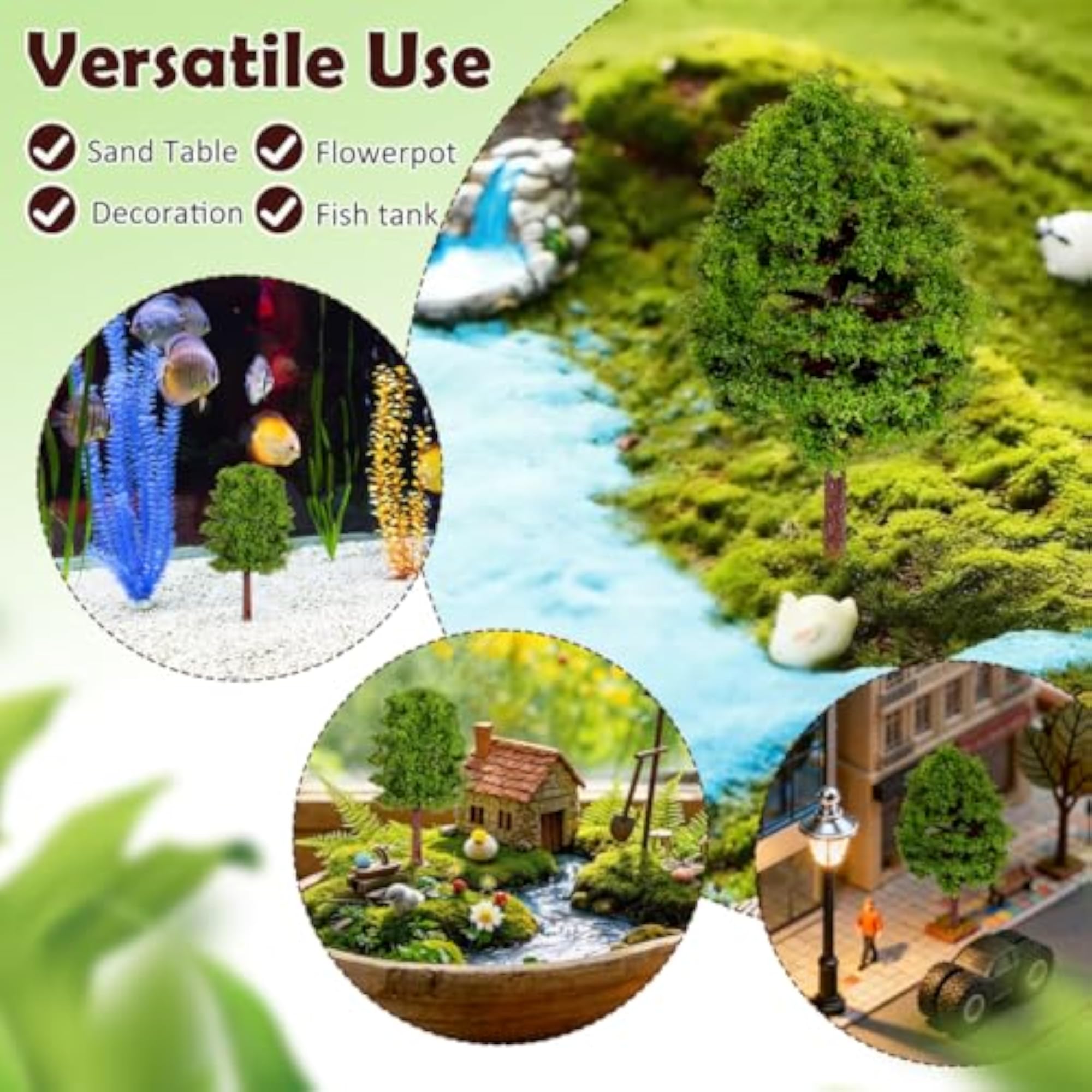 Model Tree Scale Trees, Hand Made Decorative Scenery Trees