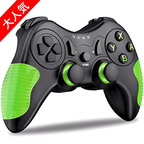 [2020先行版] BEBONCOOL switch コントローラー Bluetooth接続 振動 スイッチコントローラージャイロセンサー搭載 無線プロコン Switch pro コントローラーBluetooth接続 Nintendo switch/switch lite用 デュアルショック プロコントローラー グリーン