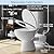 Simple Project 750W Macerating Toilet System with 4-Inlet, Macerator Pump Upflush Toilet System for Basement, Modern Toilet Bowls with Toilets Tank & Pump Extension Pipe - Easy Install, Space Saving