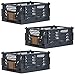 Brandsseller Klappbox | 25 x 16,5 x 10 cm | Aufbewahrungsbox | Korb | Stapelbar (3er Set | 25 x 16,5 x 10 cm, Grau)