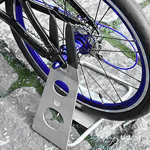 Soporte para bicicleta montaña portátil antideslizante y estante de estacionamiento plata 6