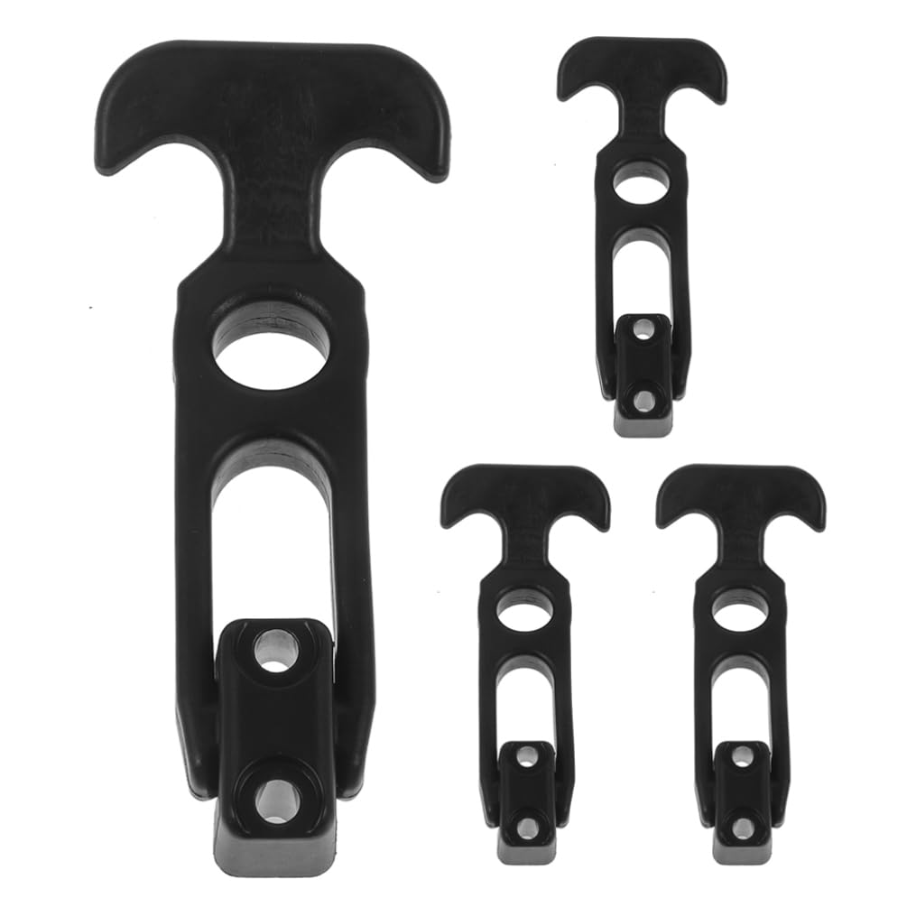 Alipis 4pcs Rubber Engine Hood Latches for Truck Tool Box Flexible Draw Latches for Cargo Trailers and Vehicles Easy to Install Box Locking Mechanism