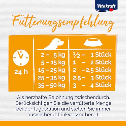 Vitakraft Pure Beef Strips, Hundeleckerli, Pansenstreifen vom Rind, Hunde Trainingsleckerli, ohne Zusatz von Zucker (1x 80g)