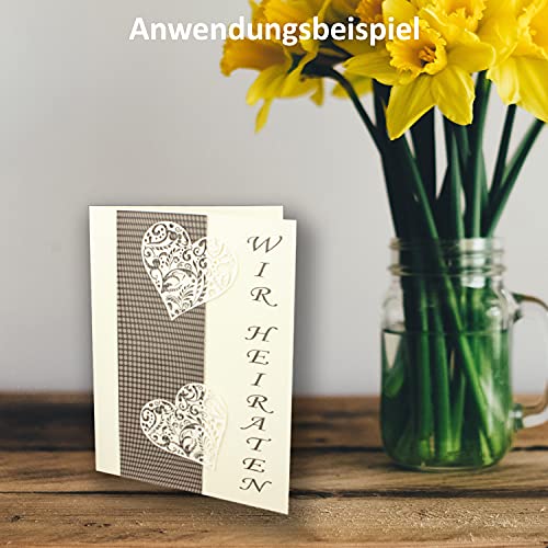 NEUSER PAPIER 40x folding card set including envelopes larger than DIN B6 oversize blank invitation cards in white folding cards with envelopes - Image 2