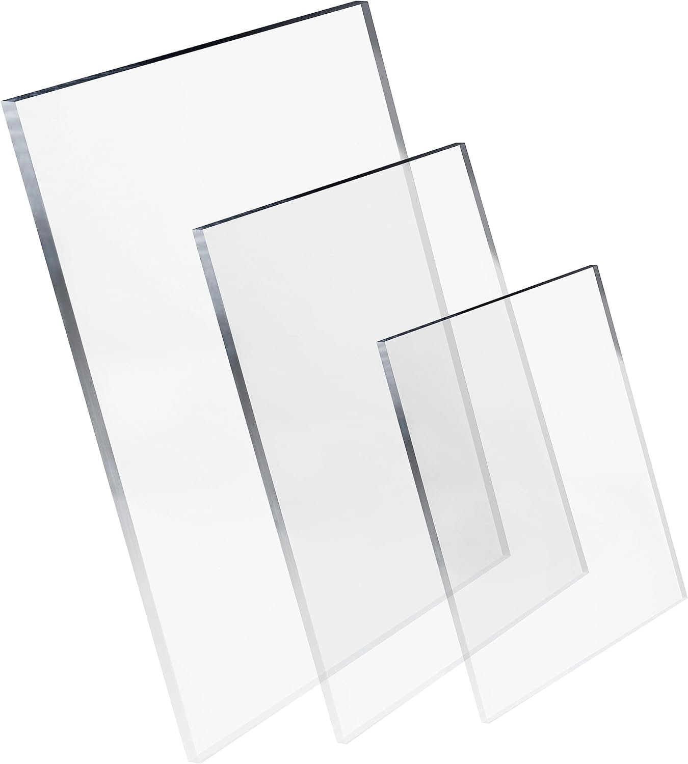 Custom Cut To Size Acrylic Sheet 2mm Thick, 100mm x 100mm Clear Plastic Acrylic Sheet Laser Cut to Size Extrude Glass Acrylic Plastic Sheet