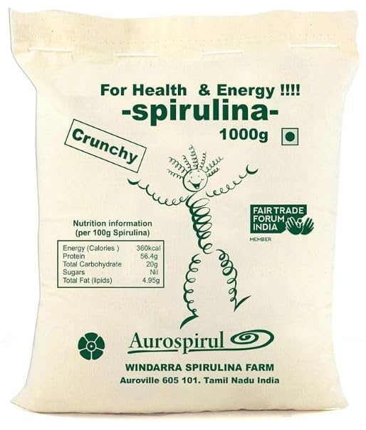 Aurospirul Sun-Dried Spirulina Crunchy - 1 kg (Pack of 1) (B0CWNDBX88) Amazon Price History, Amazon Price Tracker