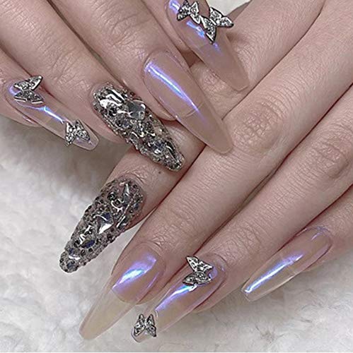 XXL Long Stiletto Nails Clear Fake Nails, Misssix 240 PCS Full Cover Stiletto Shaped False Nail Nail Tips with Box, Full Cover Nails Fake Press on Salon, 12 size (Clear) - Thumbnail 6
